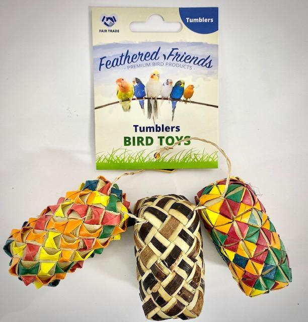 FF Tumblers Small Cylinder - 3 pack-Toys-Parrot Supplies Australia