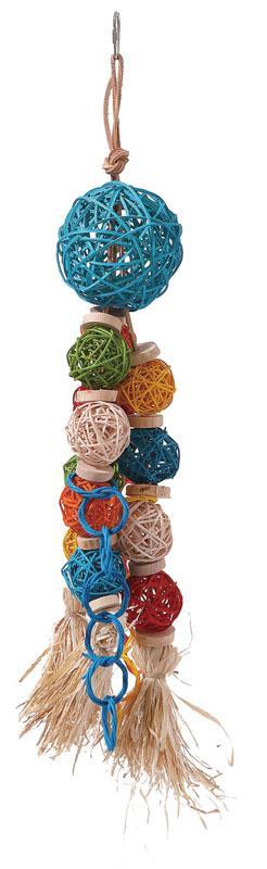 FF Wicker Ball with Tassel-Toys-Parrot Supplies Australia