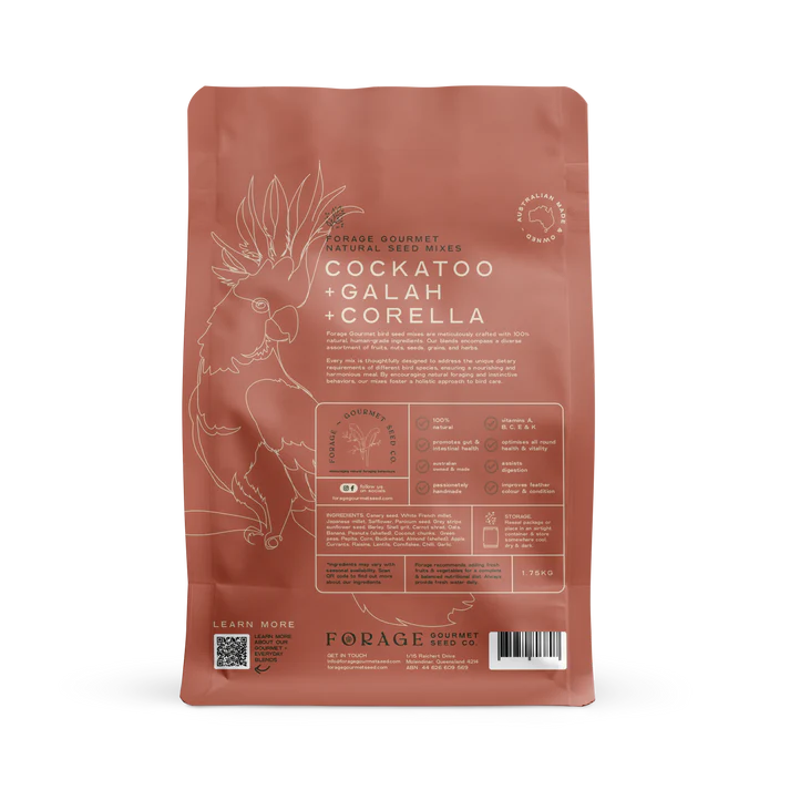 Forage Cockatoo, Galah and Corella Mix-Feeding & Accessories-Parrot Supplies Australia