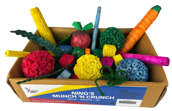 NJ Munch 'N Crunch Foraging Box-Parrot Supplies Australia