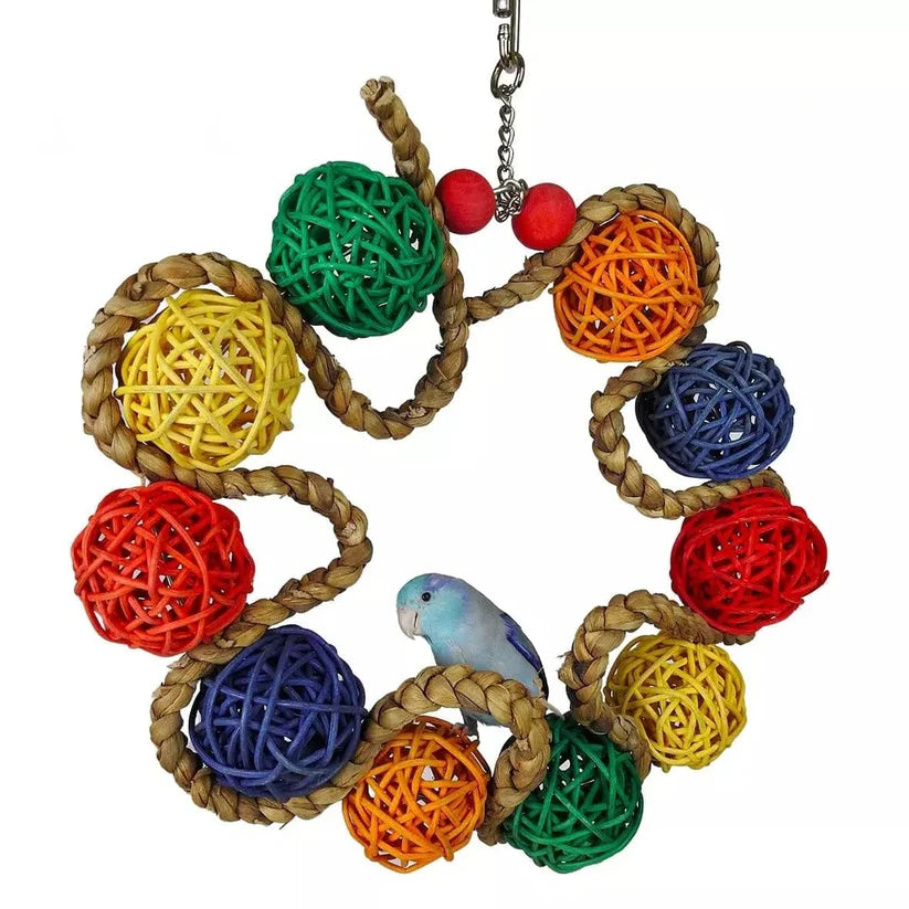 NJ Willow Wreath-Parrot Supplies Australia