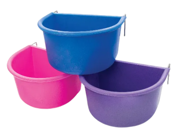 BB Plastic D Feeder with Hooks-Feeding Dishes & Accessories-Parrot Supplies Australia