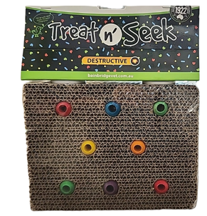 BB Platform Cardboard Treat N Seek-Parrot Supplies Australia