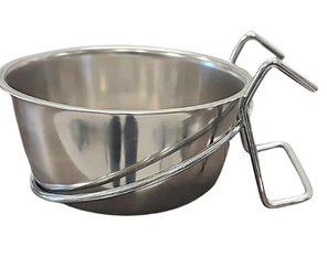 EP Stainless Steel Coop Cup-Feeding Dishes & Accessories-Parrot Supplies Australia