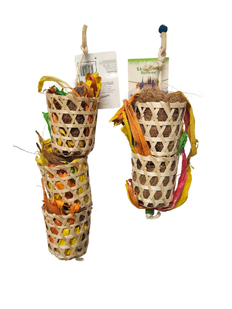 FF Bamboo Basket-Toys-Parrot Supplies Australia