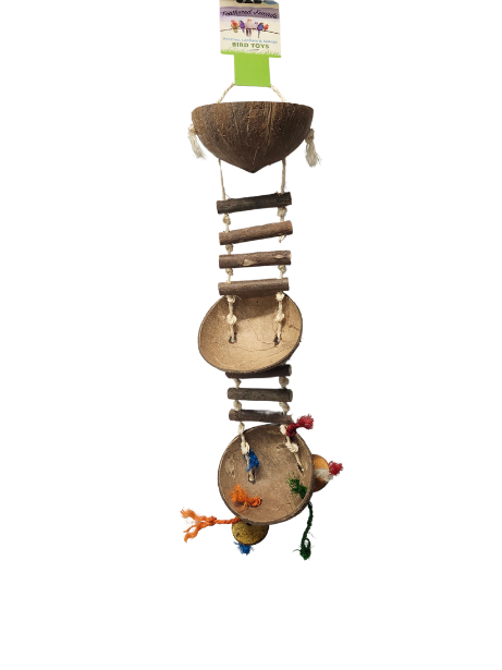 FF Coco Feeder with Ladder-Toys-Parrot Supplies Australia