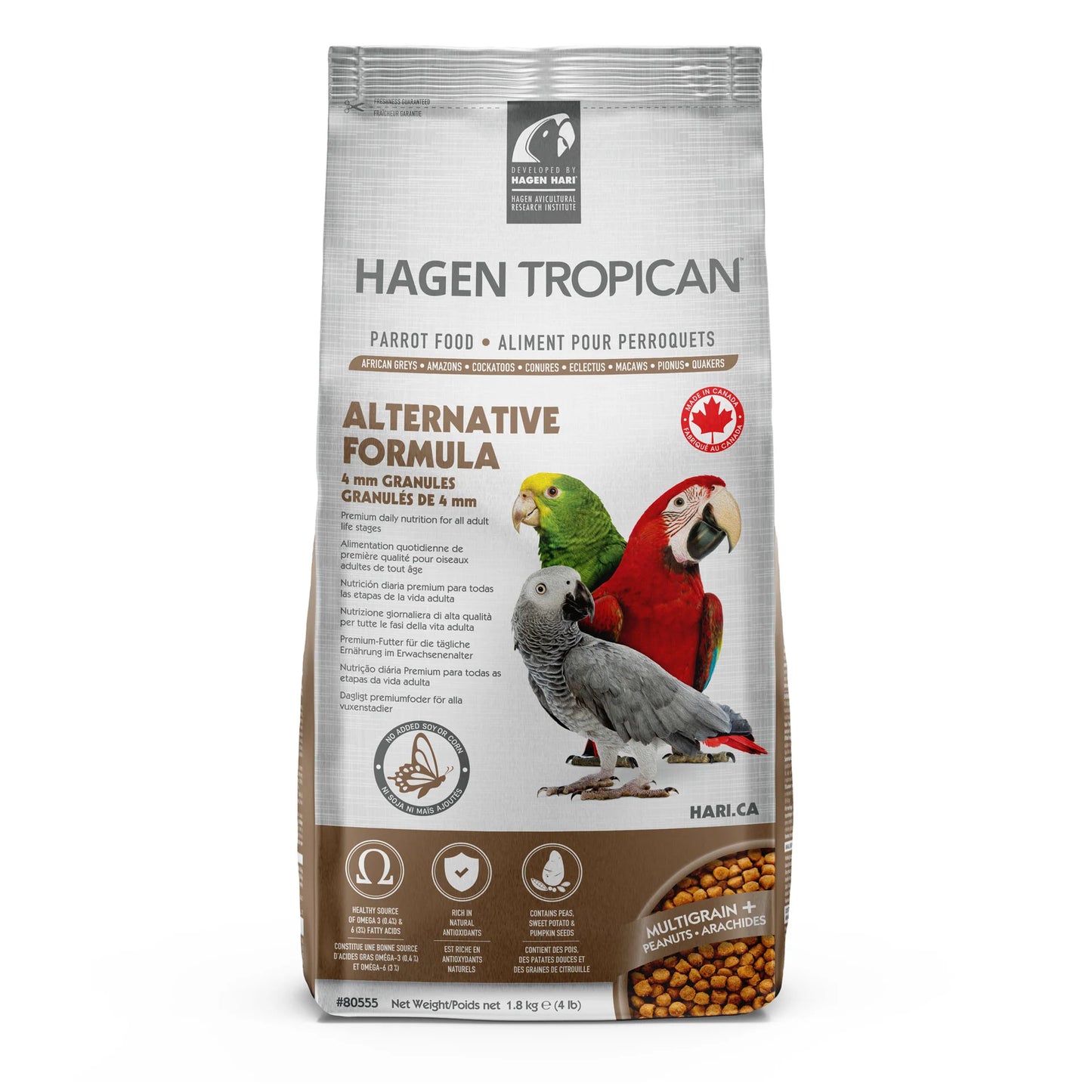 Hagens Tropican Alternative Formula (4mm Pellet)-Parrot Supplies Australia