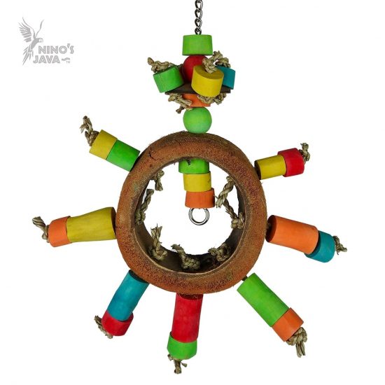NJ Coco Ship Wheel-Toys-Parrot Supplies Australia
