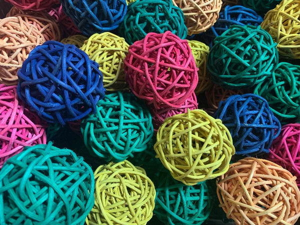 NJ Rattan Ball (each)-Parrot Supplies Australia