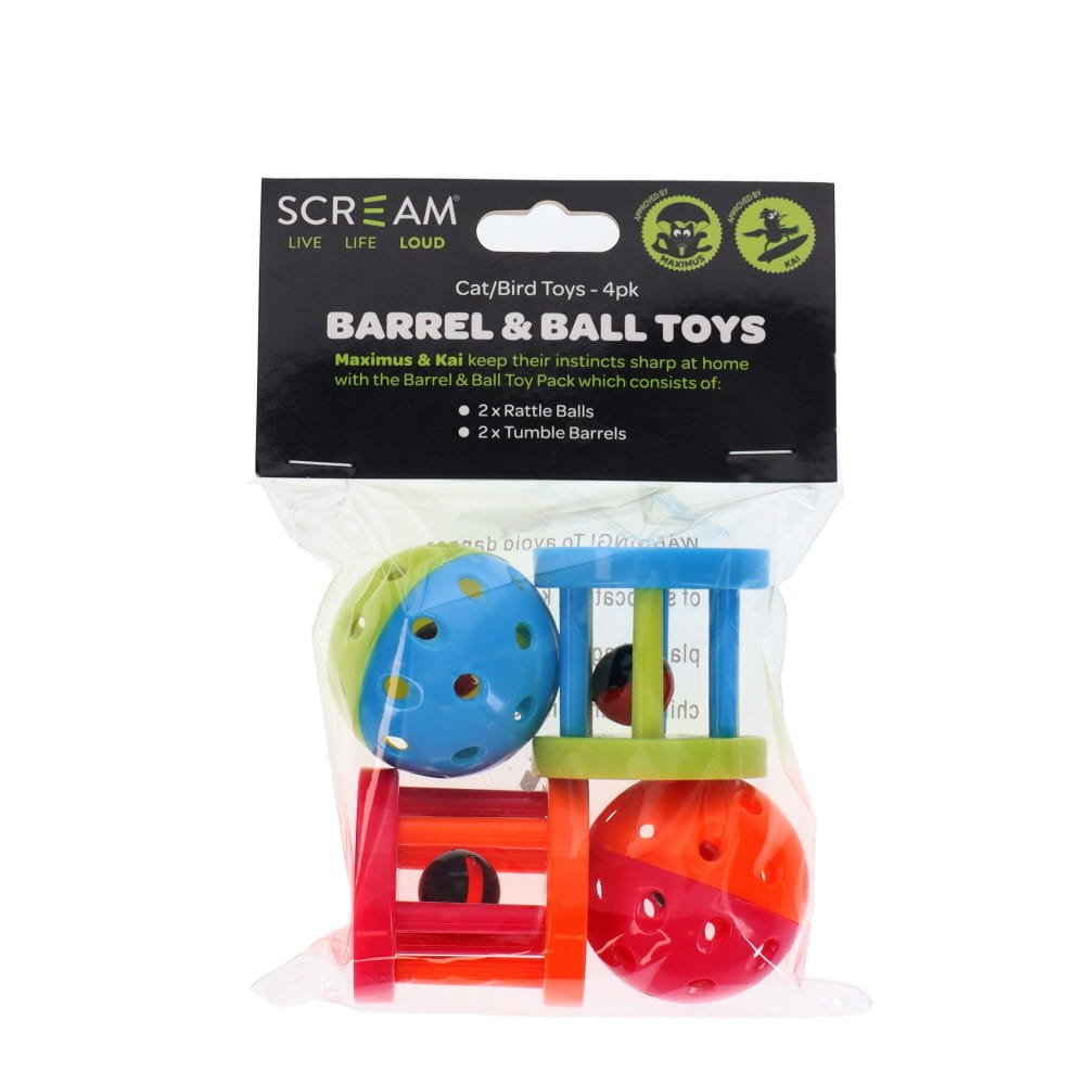 Scream Barrel and Ball Toys