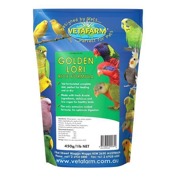 Vetafarm Golden Lori Rice Formula-Nectarivore-Parrot Supplies Australia